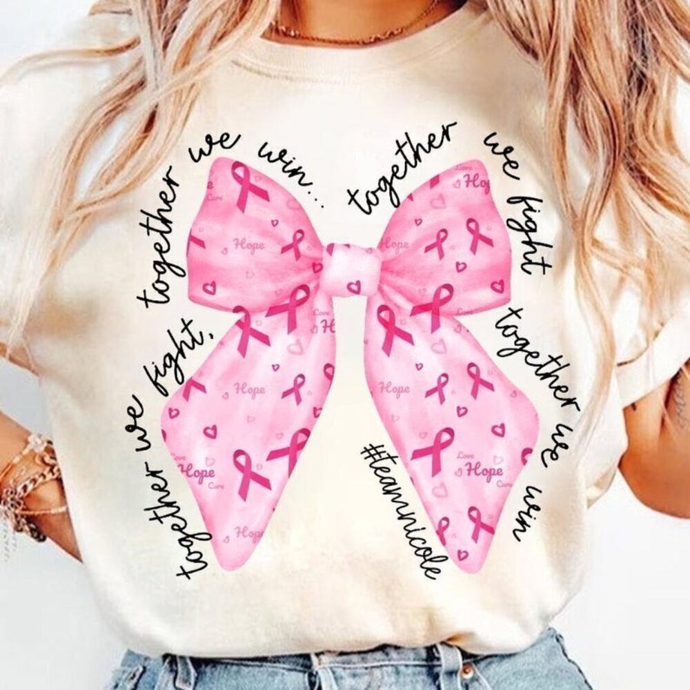 In October We Wear Breast Cancer Awareness Together We Fight We Win